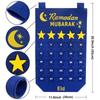 DIY Eid Mubarak Felt Ramadan Calendar With Pocket for Kids Gifts Countdown Calendrier Ramadan 2025 Kareem Muslim Party Decor