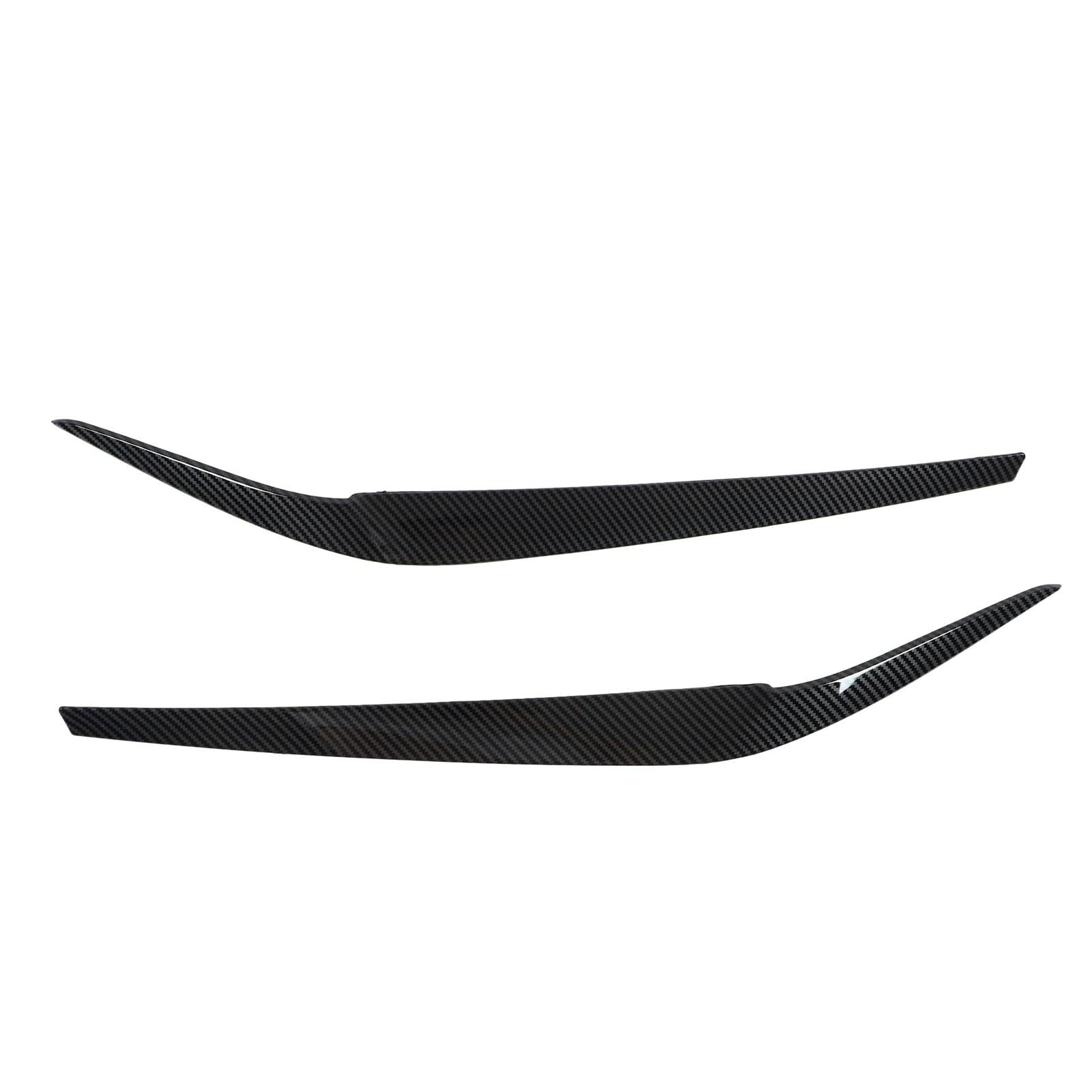 

2pcs Headlight Eyebrow Left Right Replacement for 5 Series G30 G31 G38 F90 M5 525I 530I 540I 2017‑2021 Carbon Fiber