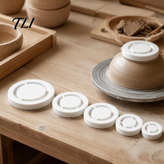 Pottery Wheel Accessories 5Pcs/Set Foot Ring Tools, Clay Base Aligner, Ceramic Crafting Equipment Molder for Bowls And Mugs, DIY Projects
