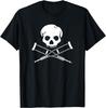 Totenkopf und Krücken Grafik T-Shirt