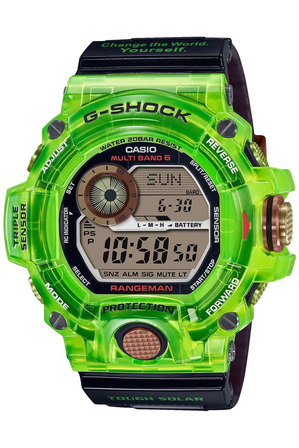

Casio Rangeman Solar Love Sea and The EARTHWATCH Collaboration Model Black G-Shock Radio-Controlled Watch, Earth, GW-9407KJ-3JR, Men s,