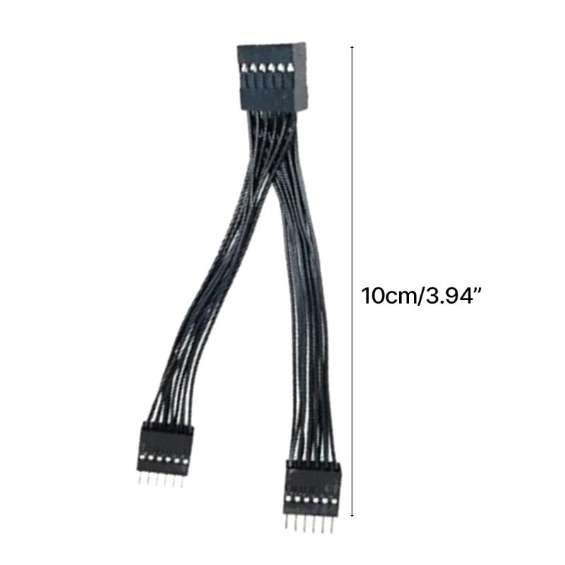 USB 11PIN Splitter Cable for Two Devices Connection for Computer Mainboard Stable Data Transfer and Charging Cord
