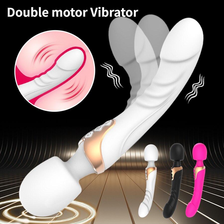 Vibrator AV puternic Dildo Baghetă magică pentru femei 10 moduri Stimulator clitoris G Spot masaj vagin Jucării sexuale pentru adulți pentru femei