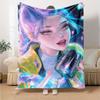 1pc KPop Demon Hunters RUMI5 Blanket, Gift, for Men and Women, Soft Blanket, Good for Sofa Bed Couch Travel, Lightweight Flannel Blanket