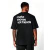 Ανδρικό Βαμβακερό T-Shirt με Εκτύπωση 'Make Money Not Friends' - Streetwear Υψηλής Ποιότητας Κατάλληλο για Casual Ντυσίματα & Κοινωνικές Εκδηλώσεις - Άνετο Στρογγυλή