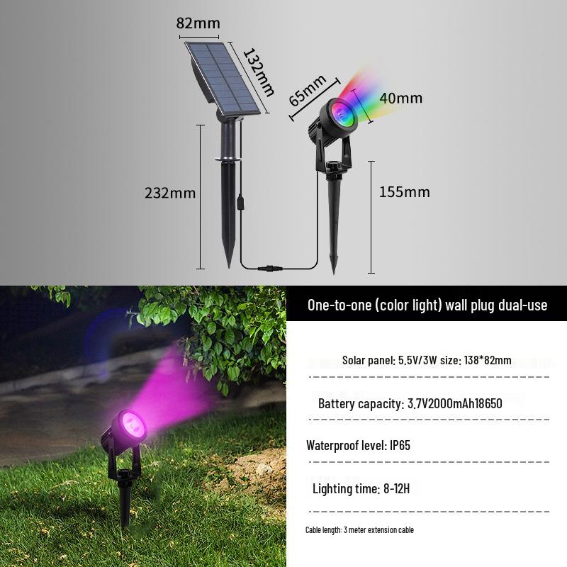 Ultra-Bright Waterproof Solar Ground Spotlight for Outdoor Garden and Landscape Lighting
