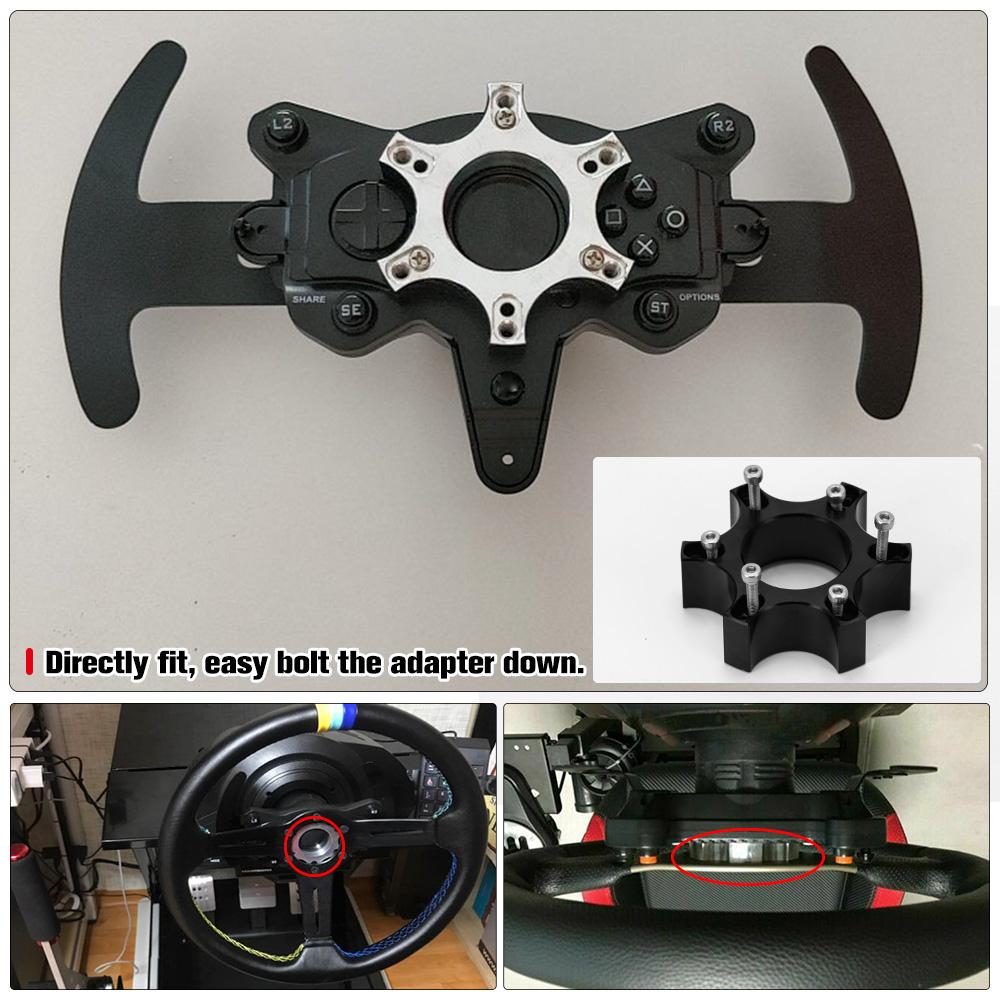 Aluminiumlegering 70 mm hjuldistanser Adapterplatta Ring för Thrustmaster T300RS Rattuppgradering Rattadapterplatta