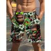 Summer Men's Lightweight Breathable 3D Printed Beach Shorts Summer Casual Swimwear for Outdoor Activities