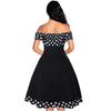 Women's Retro Polka Dot Hepburn Style Dress