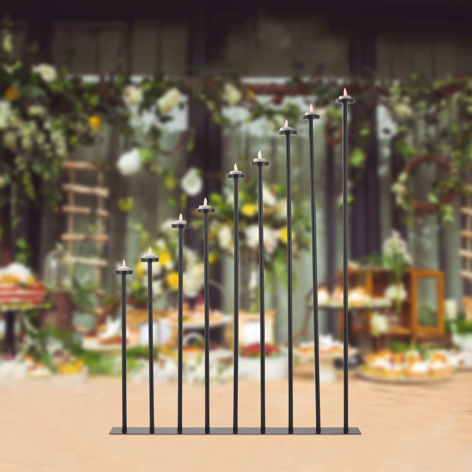 

Высокий черный напольный канделябр - Набор подсвечников на 9 свечей, Свадебный центральный элемент 42 дюйма, Домашний декор своими руками, Большой подсвечник в деревенском стиле чёрный