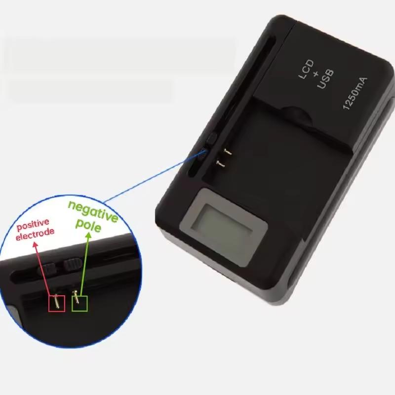 Mobile Battery Charger Universal LCD Indicator Screen USB-Port For Cell Phone Chargers 32-55mm Battery Charging AU UK EU Plug