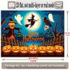 Party Backdrop Halloween Flat Banners Scary Pumpkin Witch Celebrations Wedding Enthusiasts Photo Booth Background Front Door Decor