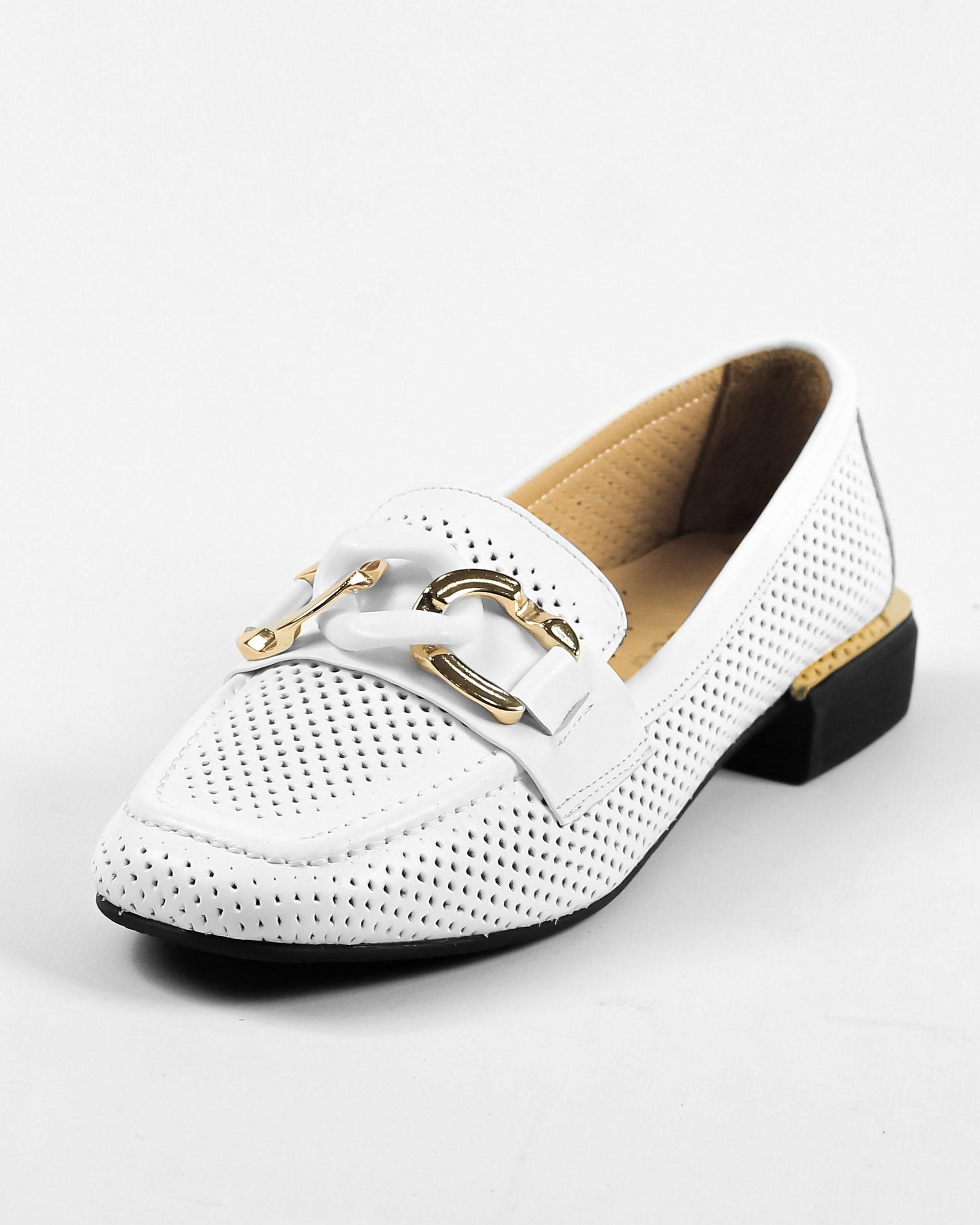 

Туфлі перфоровані Evromoda 805241 36 Біла шкіра 38 білий