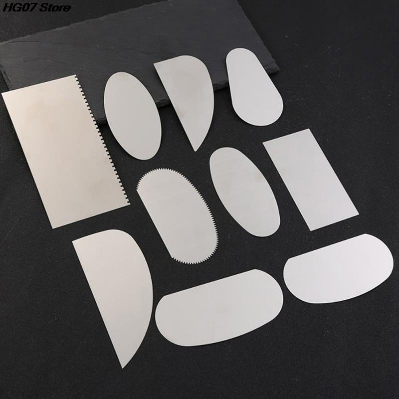 Nou 10 BUC Scraper din Oțel pentru Lut de Ceramică Scraper pentru Lut Polimeric Unelte de Ceramică Scraper din Oțel Zimțat Tăietor din Oțel Unelte Ceramice