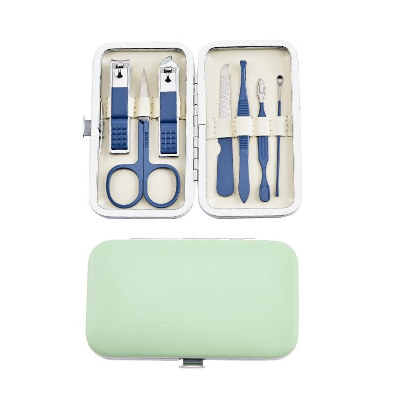 18-Piece Dark Green Slant Mouth Nail Clipper Manicure Set