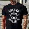 Goonies Never Say Die Retro Officieel Geïnspireerd 80s Film Logo Iconisch Schedel T-shirt Moto Katoen