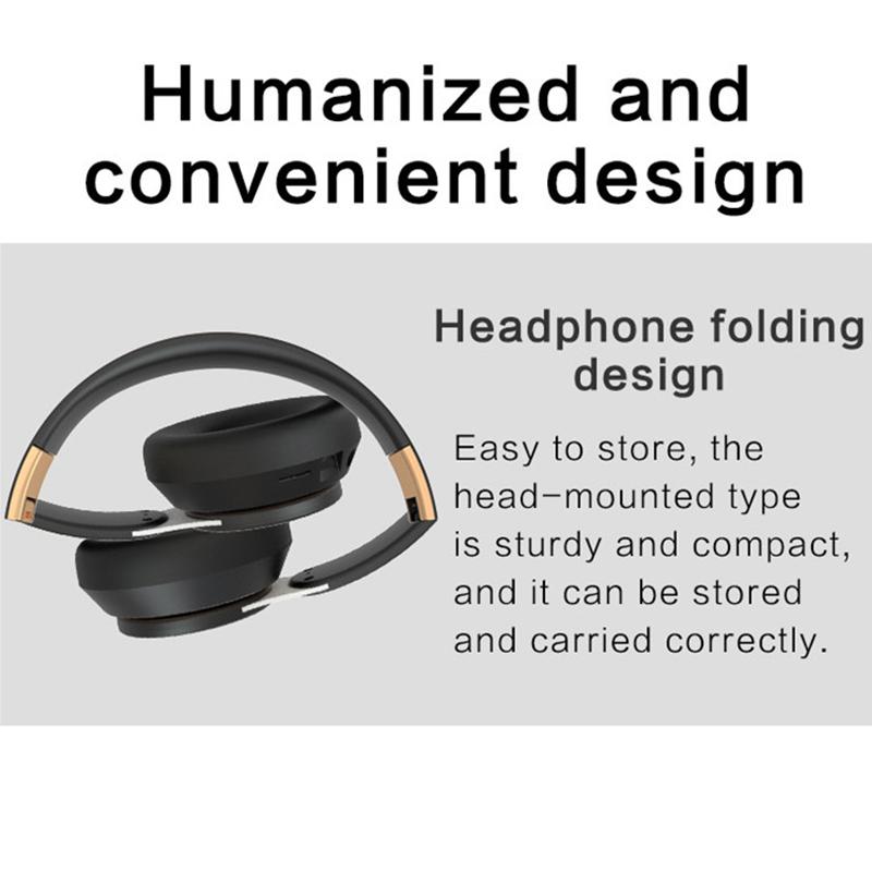 Wireless Headphones Foldable Adjustable HIFI Stereo Bluetooth+TF Play+3.5mm AUX 3 Modes Heavy Bass Headsets Game Music Earphone