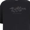 Emporio Armani Letter Logo Ginkgo Embroidery Loose Round Neck Short Sleeve T-Shirt Men tops Black 3D1T9S-1J7FZ-0999