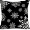 Merry Christmas Decor Cushion Cover 45x45 cm Pillow CaseCartoon Reindeer Santa Claus Printed Throw Pillowcase Linen Pillow Cover