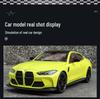 1:24 BMW M4 Diecast Car Model with Shock Absorption, Pull-Back, Steering, Sound, and Light Features.