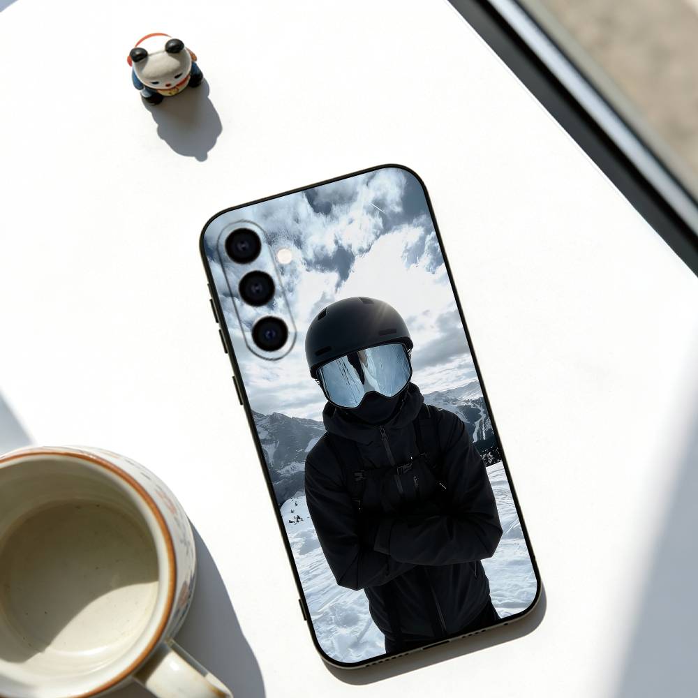 

Snow Monologue Phone Case For Samsung Galaxy A73,A72,A71,A70,A53,A52,A51,Others Soft Black Cover Samsung a70