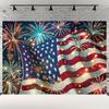 Independence Day flag and fireworks background indoor and outdoor decorations holiday decorations