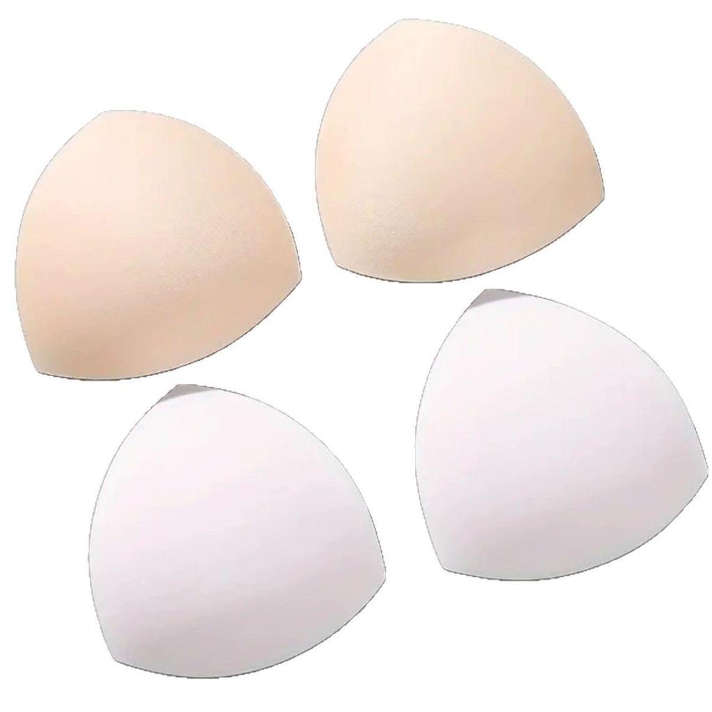 Triangle High-Density Sponge Breast Pads Strapless Bandeau Inserts for Swimsuits and Shaping Underwear.