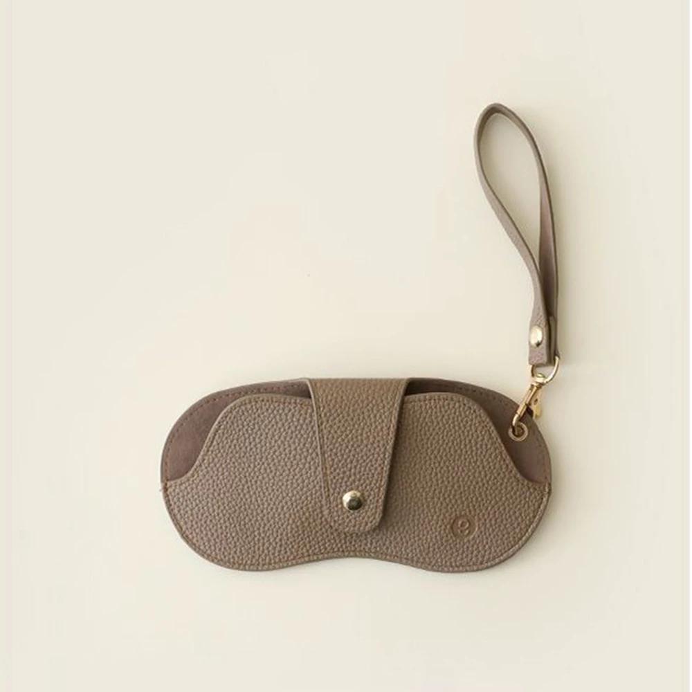 Soft Lychee Pattern PU Leather Glasses Bag Retro Sunglasses Case Portable Eyewear Storage Simple Frame Case
