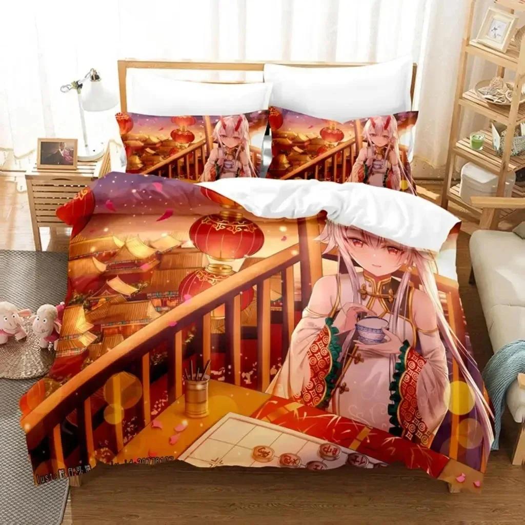 

Anime Fate EXTRA Saber Nero Printed Bed Set Duvet Cover Pillowcase Bedding Set Bed Linen Sheet Quilt Cover Full Queen King Size 135x200cm