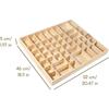 Creative Deco Vitrine Plateau Étagère en Bois | 51 Compartiments | 52 x 46 x 5 cm | Rangement Bijoux Armoire Tiroir | Organisateur