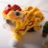 Fashion S/M/L/XL/XXL Pet Clothes Polyester Lion Dance Pet Clothes Cartoon Pattern Chinese Style Pet Costume Visiting Clothing