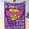 A Kpop Gift for Teen Girls and K-Pop Lovers, Kpop Merch Blanket for Women for Birthdays and Christmas, a Comfortable and Warm Na