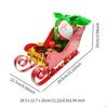 Christmas Sleigh Ornament Decoration Collectible Miniature Xmas Decor for Festival