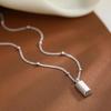 2024 New Luxury 925 Sterling Silver Square Necklace for Women