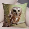 Cute Animal Pillowcase Wild Owl Cushion Cover Decorative Sofa Home Children's Room