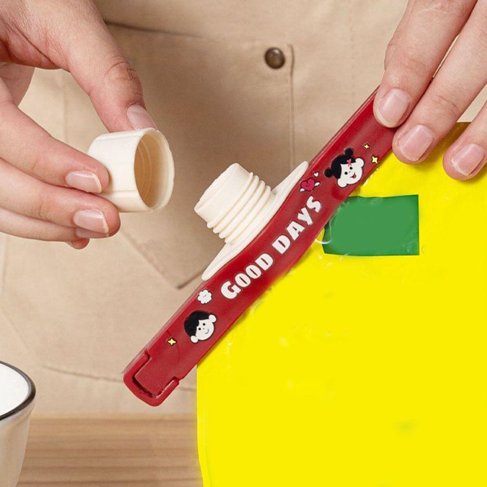 Plastic Food Bag Clips Cartoon Spice Jar Lids Portable Seasoning Sealing Clip  for Home