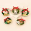 2 Stück Puppenhaus Miniatur Weihnachts-Kranz Baumkränze Hängende Heimdeko-Accessoires Spielzeug Rollenspiel Spielzeug