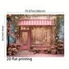 2D Sweet Pink Bakery Backdrop Floral Shop Birthday Party Photo Booth Background