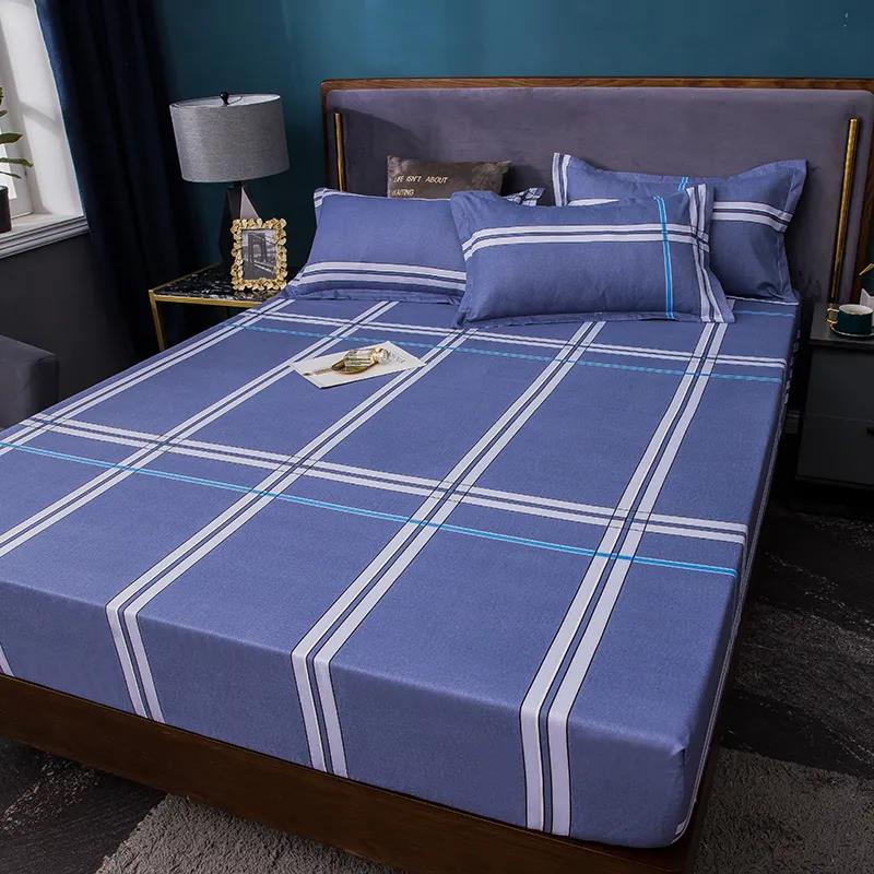 Jednoczęściowy, antypoślizgowy, odporny na zużycie, bawełniany pokrowiec na materac ochraniacz na materac do sypialni 2,0 m