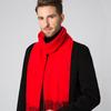 YUZHAOLIN Red Scarf Customized Embroidered Logo for Annual Meeting, Chinese Red Women's Winter Red Scarf, Red Wrap