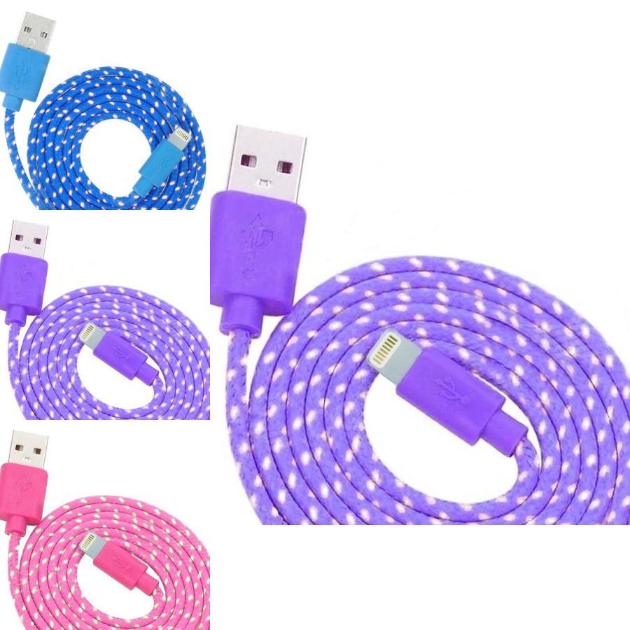 Usb Line Data Data Sync Charger Cable For Iphone Se 5 6 7 8 X Plus Colorful Woven Data Line