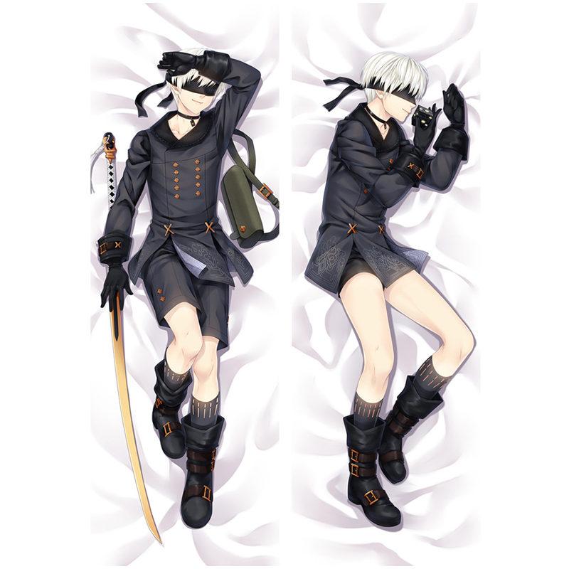 60x180cm Anime NieR:Automata Pillow Covers YoRHa 2B 9S Pillow Case Sexy 3D Two-sided Bedding Hugging Body Pillowcase Customize