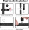 Seven-Bead Stainless Steel Slim Waist Band for Apple Watch Models 9-5, Ultra 2