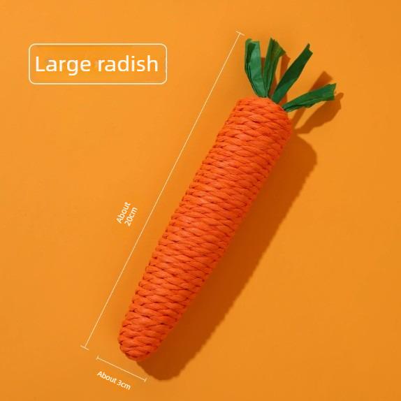 Self Play Sound Carrot Cat Toys Anti-Bite Teething Stick Cuddle Wand Scratch Board For Indoor Home Cat Pet Supplies