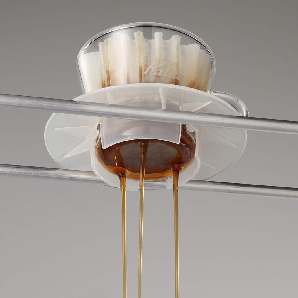 Kalita Enjoy the Brewing Process Coffee Dripper Wave Series For 1 To 2 People Glass Dripper Made of Glass Clear Drip Equipment For 1 Person For 2