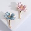 Enamel Cherry Blossom Brooches for Women Trendy Flower Pin Plant Lapel Pins Event Funny Luxury Gifts New Year Friends Decoration