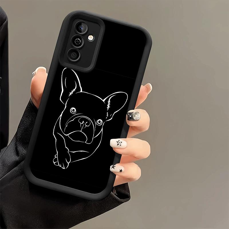 Phone Case for Samsung Galaxy S26 S25 Ultra S24 FE French Bulldog Black Desgin Shell S23 Plus S22 + S21 S20 5G Soft Silicone Fun