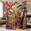 2026 Latest Flannel Blanket | 1pc Barcelona Cathedral Inspired Pattern Design, Super Soft and Comfortable, Lightweight and Durable, Suitable for Sofa,