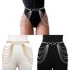 Europen Metal Multilayer Chain Waist Chain With Water Drip Embellishments For Beachwear Women