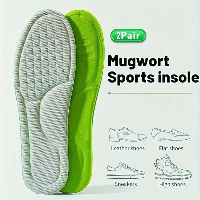 

2Pair of Memory Foam Insoles for Flats, Heels, Running Shoes - High-Elastic, Shock-Absorption & Sweat-Absorbent for Comfort. 9 зелёный
